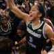 Candace Parker celebrates hometown Sky's WNBA championship with daughter Lailaa